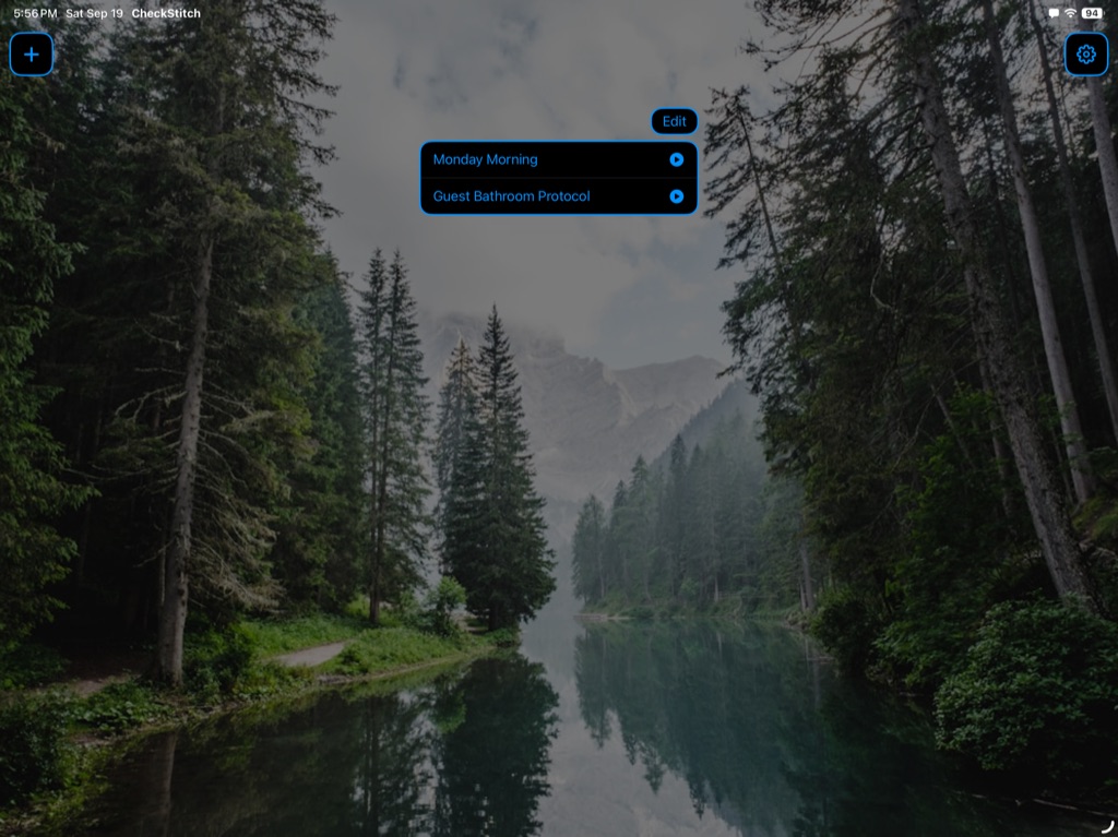 Checklists with a background image on iPad