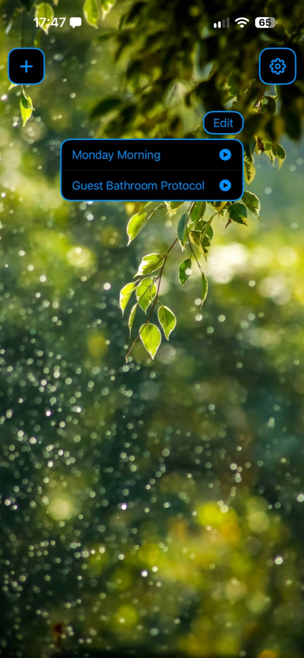 A list of checklists on iPhone