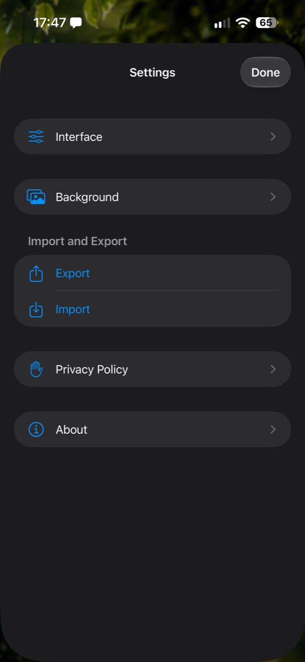 The CheckStitch settings screen